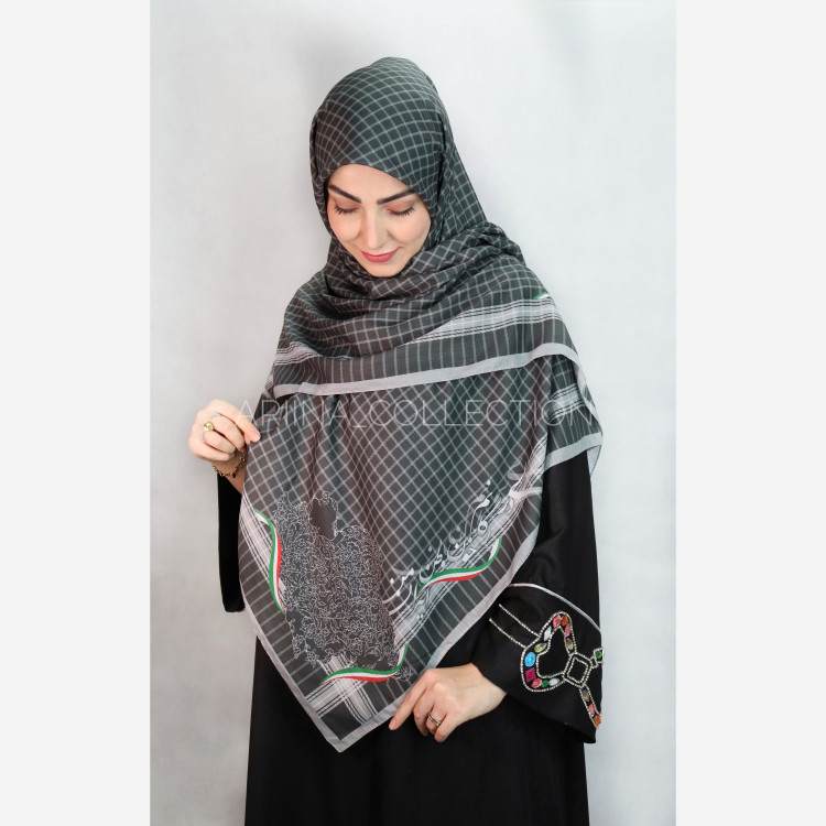 روسری نخ اسپان قواره 140 طرح(وطن)