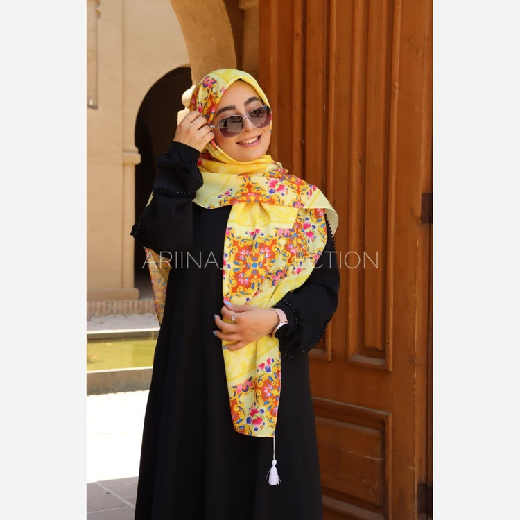 روسری نخی قواره 140 طرح مرداد