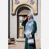 روسری نخی قواره 140 طرح نصیرالملک