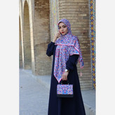 روسری نخی قواره 140 طرح مهگل