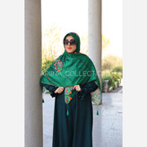 روسری نخی قواره 140 مرغ آمین (سبز)