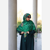 روسری نخی قواره 140 مرغ آمین (سبز)