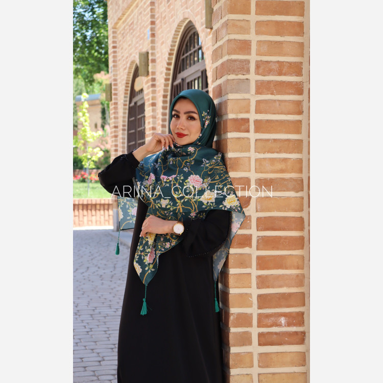 روسری نخی قواره 140 طرح ریحانه