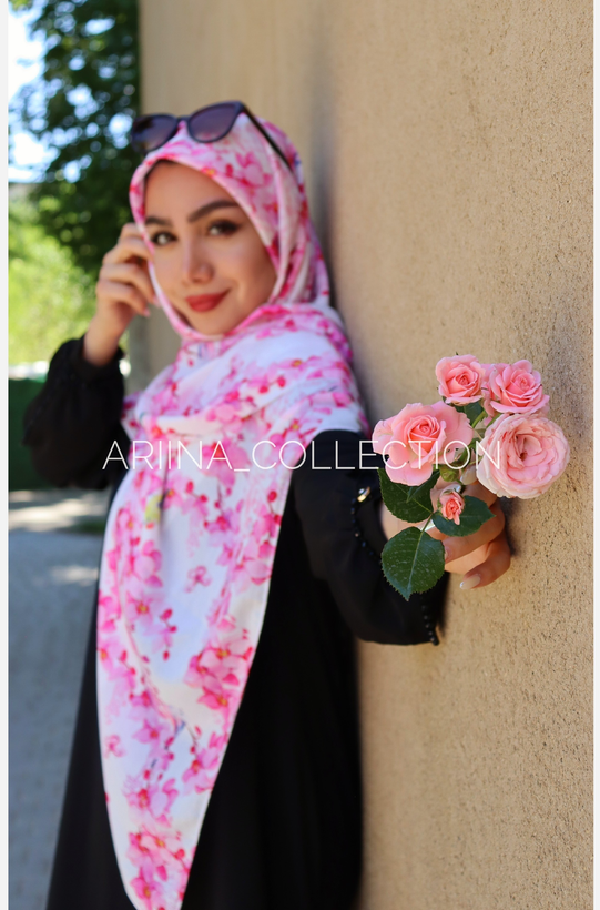 روسری نخی قواره 140 طرح بهار