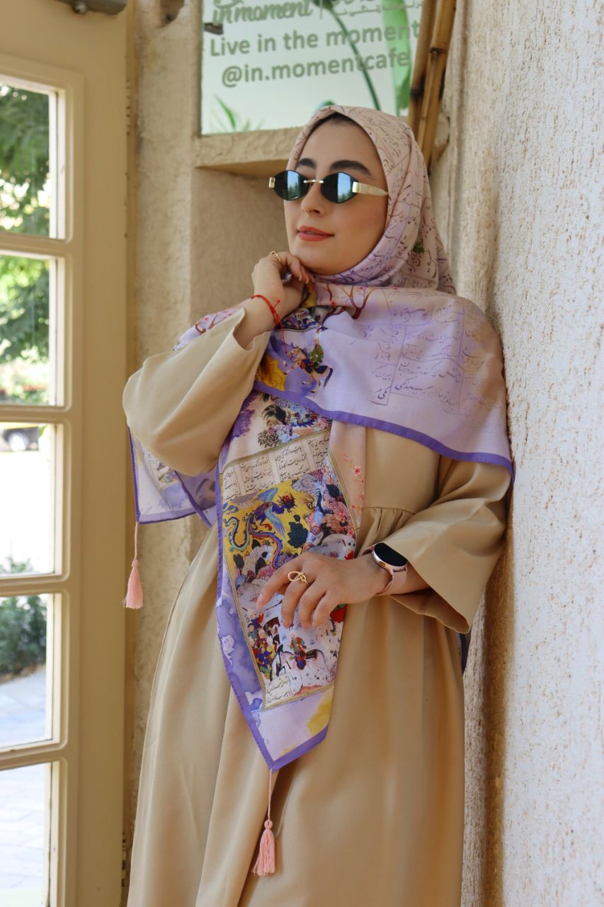 روسری قواره ۱۴۰ طرح شاهنامه