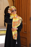 روسری نخی قواره 140 طرح مرداد