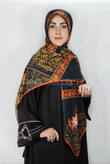 روسری قواره ۱۴۰ طرح گل و مرغ