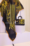 روسری نخی قواره 140 طرح سخن عشق