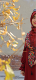 روسری نخی قواره 140 طرح مرغ آمین (زرشکی)
