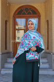 روسری نخی قواره 140 طرح نصیرالملک
