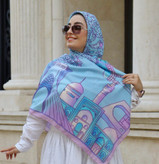 روسری نخی قواره 140 طرح ایران (رنگی)
