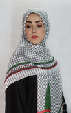 روسری چفیه نخی قواره 140 طرح سرو